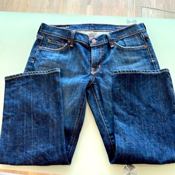 Citizens of humanity, low waist cropped jeans, Kelly# 063 stretch dark blue 29 - Picture 13 of 16